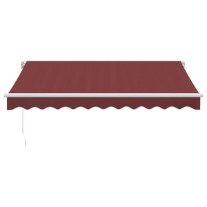 vidaXL Manual Retractable Awning Burgundy 300x250 cm