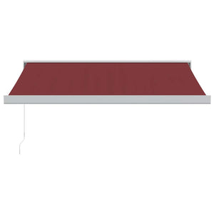 vidaXL Manual Retractable Awning Burgundy 300x250 cm