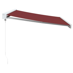 vidaXL Manual Retractable Awning Burgundy 300x250 cm