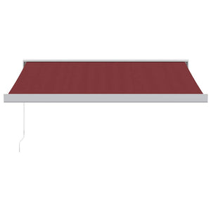 vidaXL Manual Retractable Awning Burgundy 350x250 cm