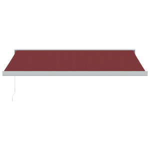 vidaXL Manual Retractable Awning Burgundy 400x300 cm