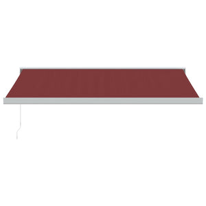 vidaXL Manual Retractable Awning Burgundy 450x300 cm