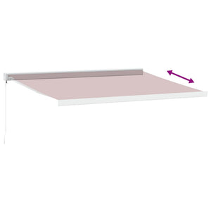 vidaXL Manual Retractable Awning Burgundy 450x300 cm