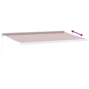 vidaXL Manual Retractable Awning Burgundy 500x300 cm