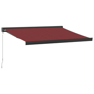 vidaXL Manual Retractable Awning Burgundy 350x250 cm