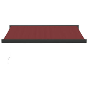 vidaXL Manual Retractable Awning Burgundy 350x250 cm