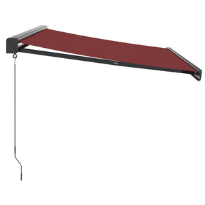 vidaXL Manual Retractable Awning Burgundy 350x250 cm