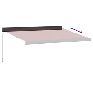 vidaXL Manual Retractable Awning Burgundy 350x250 cm