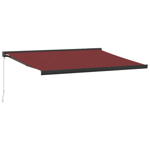 vidaXL Manual Retractable Awning Burgundy 400x300 cm