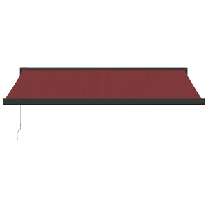 vidaXL Manual Retractable Awning Burgundy 400x300 cm