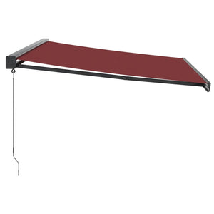 vidaXL Manual Retractable Awning Burgundy 400x300 cm