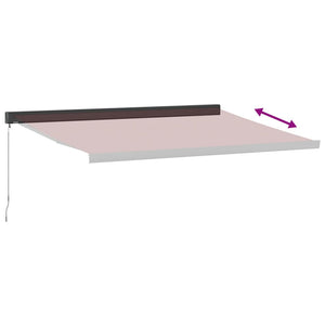 vidaXL Manual Retractable Awning Burgundy 400x300 cm