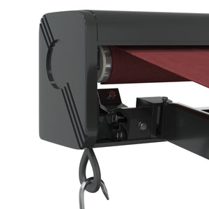 vidaXL Manual Retractable Awning Burgundy 400x300 cm