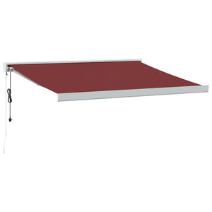 vidaXL Automatic Retractable Awning Burgundy 350x250 cm