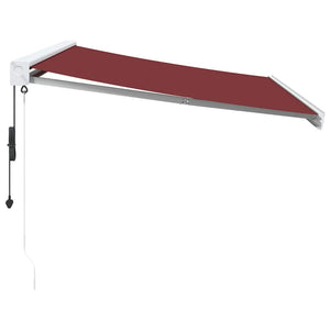 vidaXL Automatic Retractable Awning Burgundy 350x250 cm