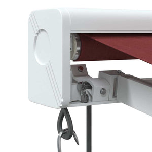 vidaXL Automatic Retractable Awning Burgundy 350x250 cm