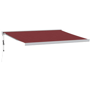 vidaXL Automatic Retractable Awning Burgundy 400x300 cm