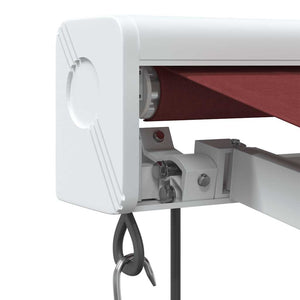 vidaXL Automatic Retractable Awning Burgundy 400x300 cm