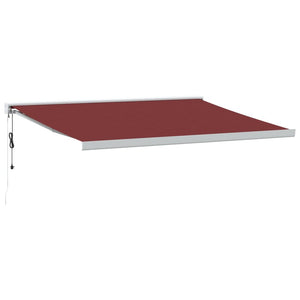 vidaXL Automatic Retractable Awning Burgundy 450x300 cm