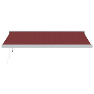 vidaXL Automatic Retractable Awning Burgundy 450x300 cm