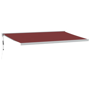 vidaXL Automatic Retractable Awning Burgundy 500x300 cm