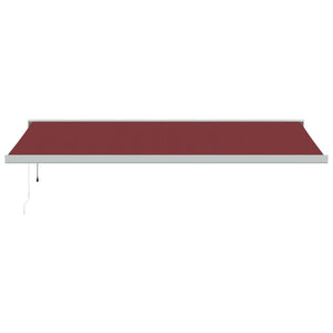 vidaXL Automatic Retractable Awning Burgundy 500x300 cm