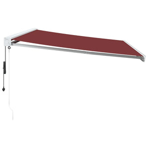 vidaXL Automatic Retractable Awning Burgundy 500x300 cm