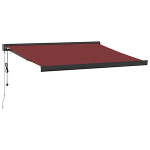 vidaXL Automatic Retractable Awning Burgundy 350x250 cm