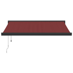 vidaXL Automatic Retractable Awning Burgundy 350x250 cm