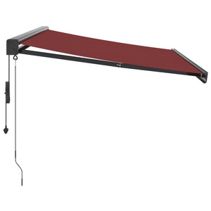 vidaXL Automatic Retractable Awning Burgundy 350x250 cm