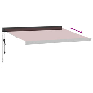 vidaXL Automatic Retractable Awning Burgundy 350x250 cm