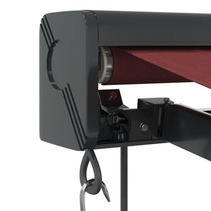 vidaXL Automatic Retractable Awning Burgundy 350x250 cm