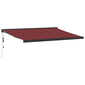 vidaXL Automatic Retractable Awning Burgundy 400x300 cm