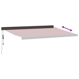 vidaXL Automatic Retractable Awning Burgundy 400x300 cm