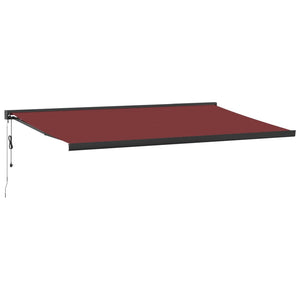 vidaXL Automatic Retractable Awning Burgundy 500x300 cm