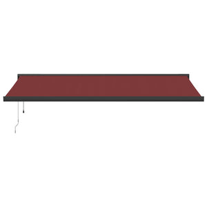 vidaXL Automatic Retractable Awning Burgundy 500x300 cm