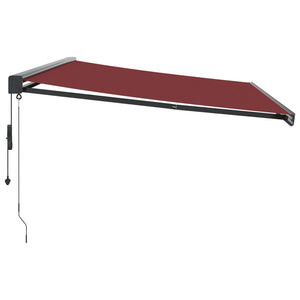 vidaXL Automatic Retractable Awning Burgundy 500x300 cm