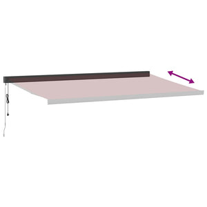 vidaXL Automatic Retractable Awning Burgundy 500x300 cm