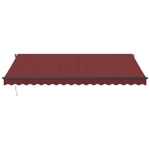 vidaXL Manual Retractable Awning Burgundy 450x300 cm