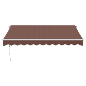 vidaXL Automatic Retractable Awning with LED Brown 300x250 cm