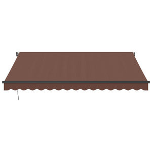 vidaXL Manual Retractable Awning Brown 400x350 cm