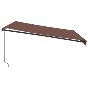 vidaXL Manual Retractable Awning Brown 400x350 cm