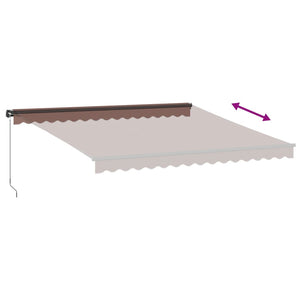 vidaXL Manual Retractable Awning Brown 400x350 cm