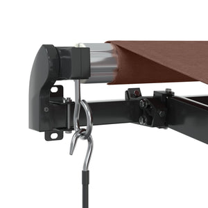 vidaXL Manual Retractable Awning Brown 400x350 cm