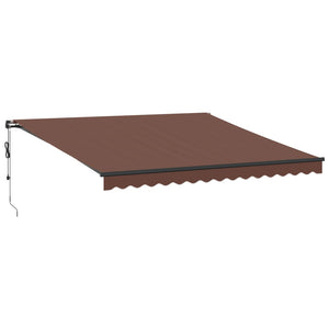 vidaXL Automatic Retractable Awning Brown 400x350 cm