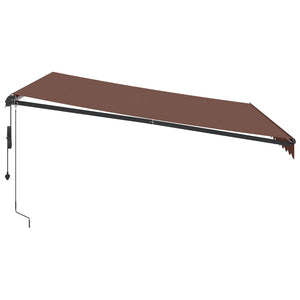 vidaXL Automatic Retractable Awning Brown 400x350 cm