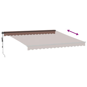 vidaXL Automatic Retractable Awning Brown 400x350 cm