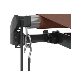 vidaXL Automatic Retractable Awning Brown 400x350 cm