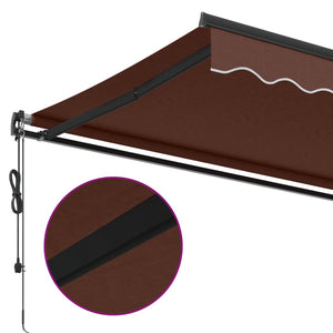 vidaXL Automatic Retractable Awning Brown 400x350 cm