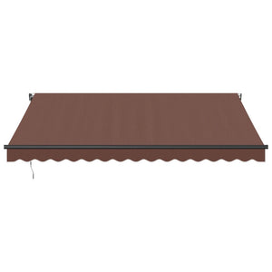 vidaXL Automatic Retractable Awning with LEDs Brown 400x350 cm